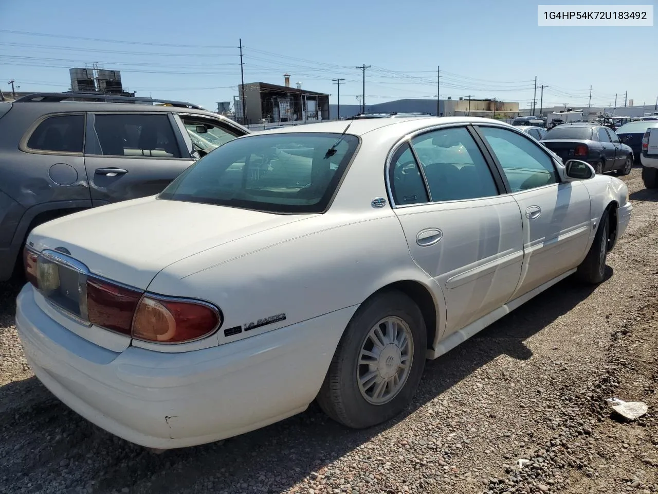 2002 Buick Lesabre Custom VIN: 1G4HP54K72U183492 Lot: 64818533