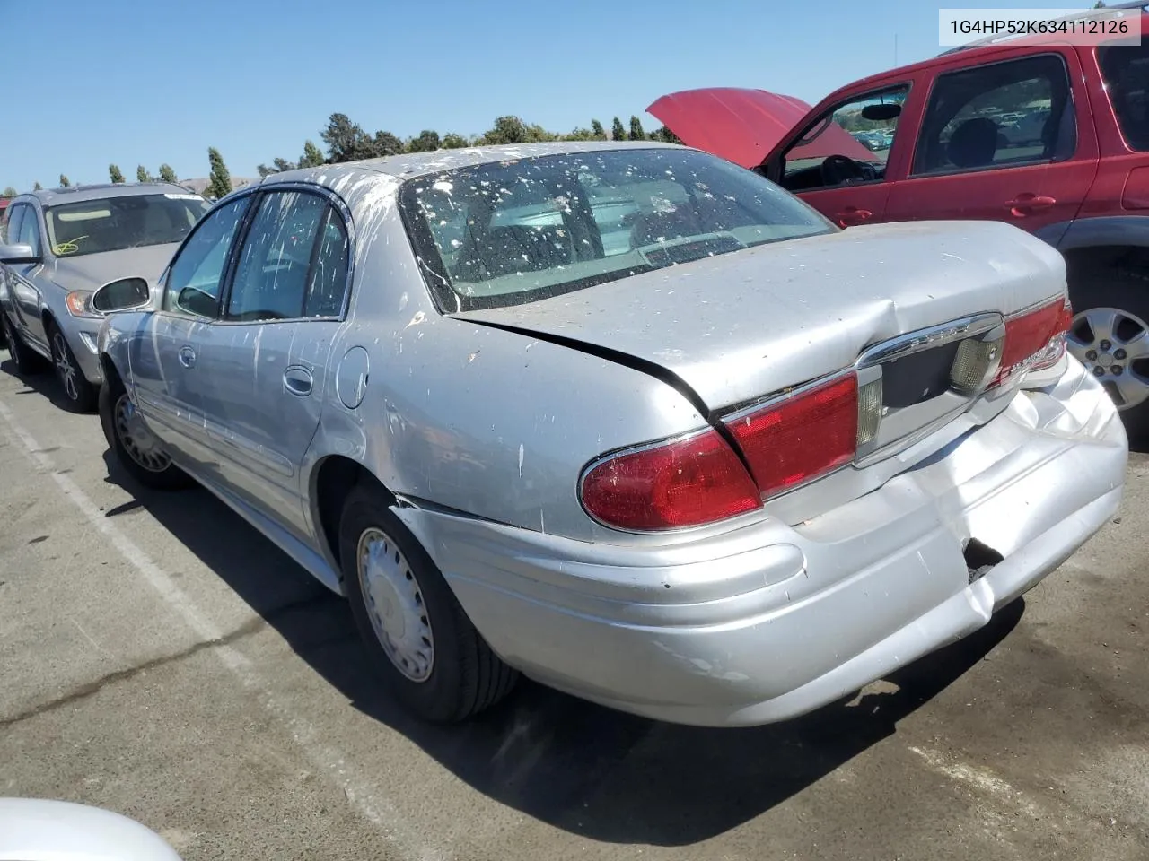 2003 Buick Lesabre Custom VIN: 1G4HP52K634112126 Lot: 68567574