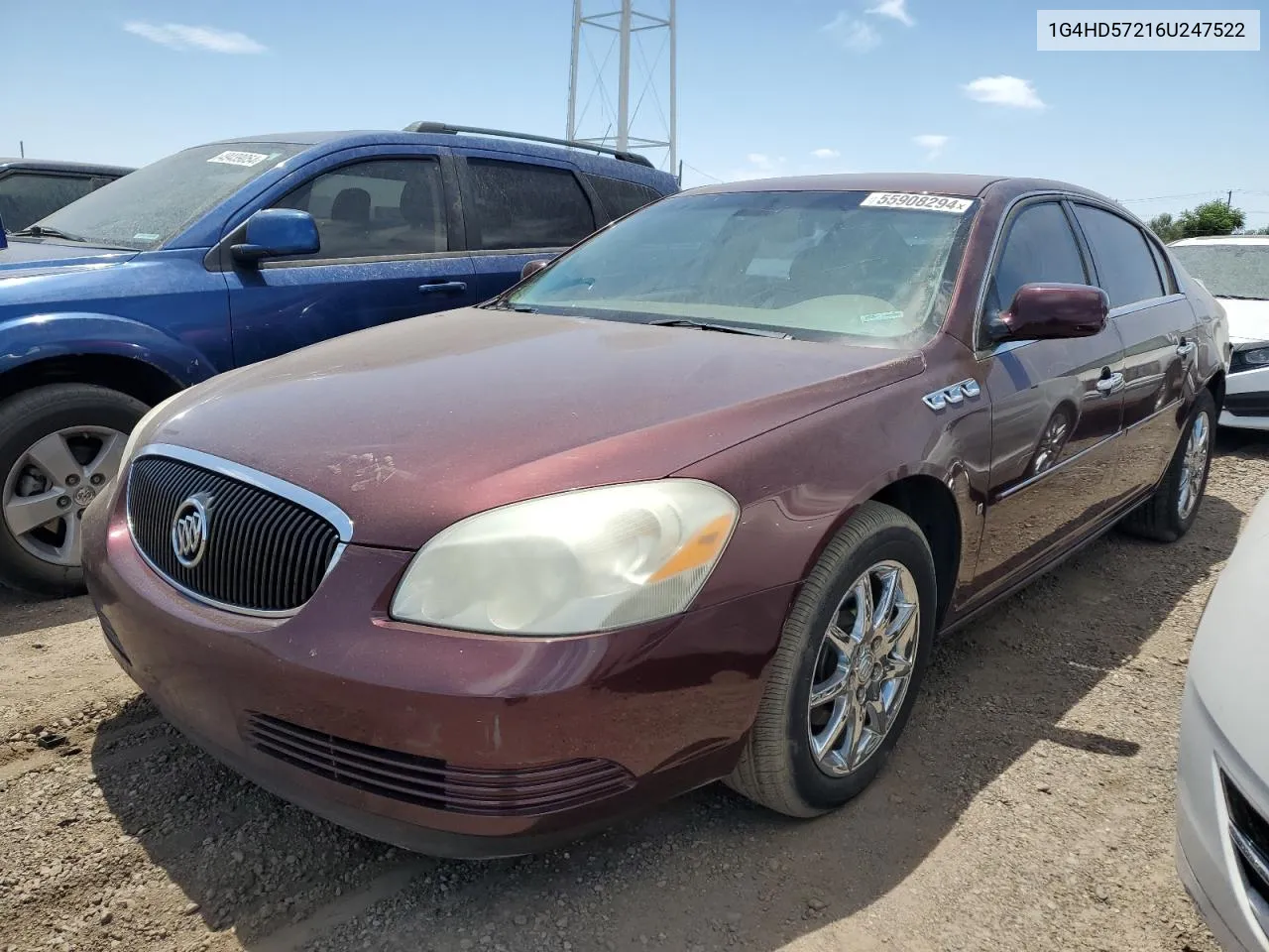 2006 Buick Lucerne Cxl VIN: 1G4HD57216U247522 Lot: 55908294