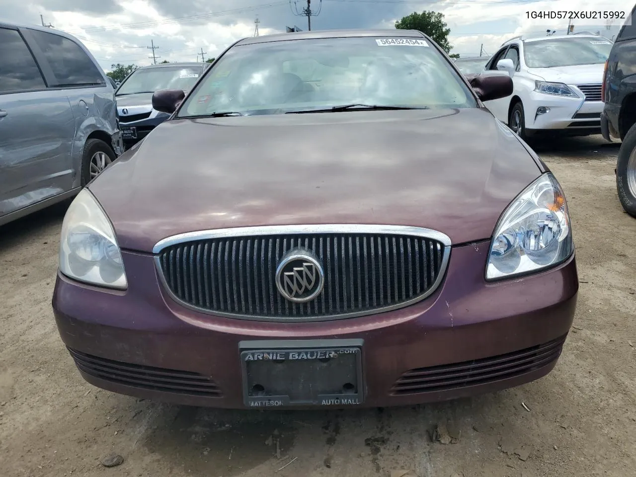 2006 Buick Lucerne Cxl VIN: 1G4HD572X6U215992 Lot: 56452454