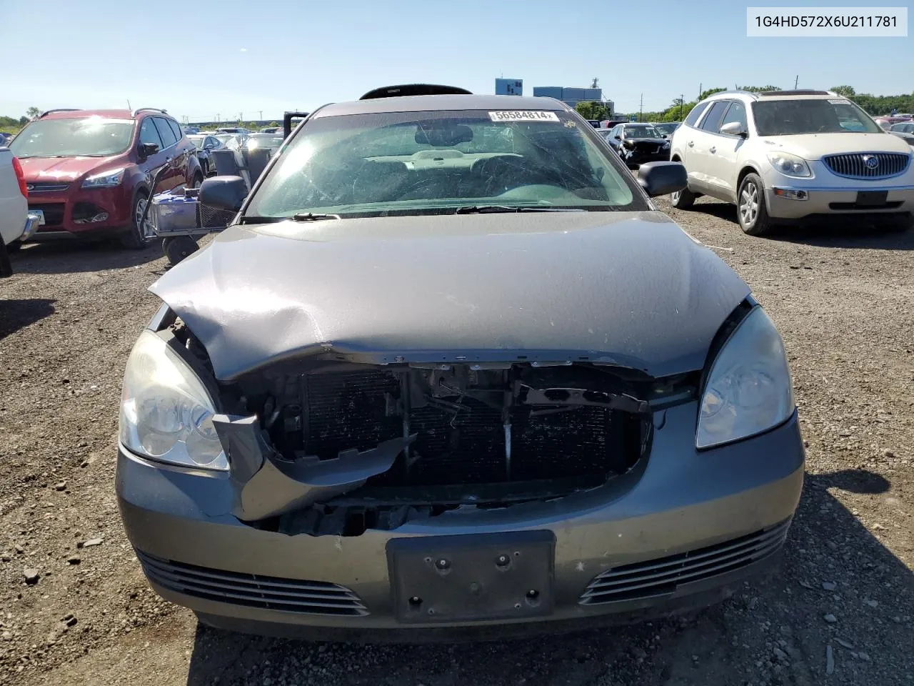 2006 Buick Lucerne Cxl VIN: 1G4HD572X6U211781 Lot: 56584814