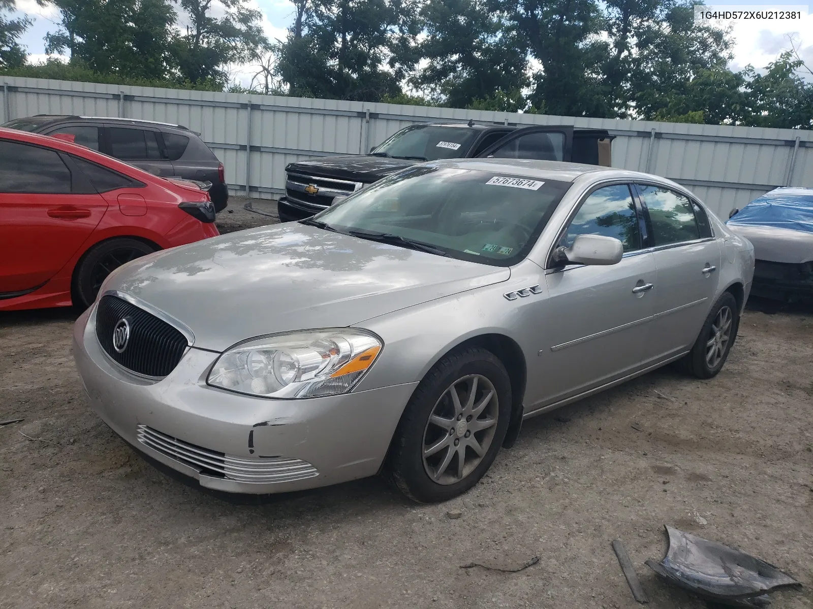 2006 Buick Lucerne Cxl VIN: 1G4HD572X6U212381 Lot: 57673674