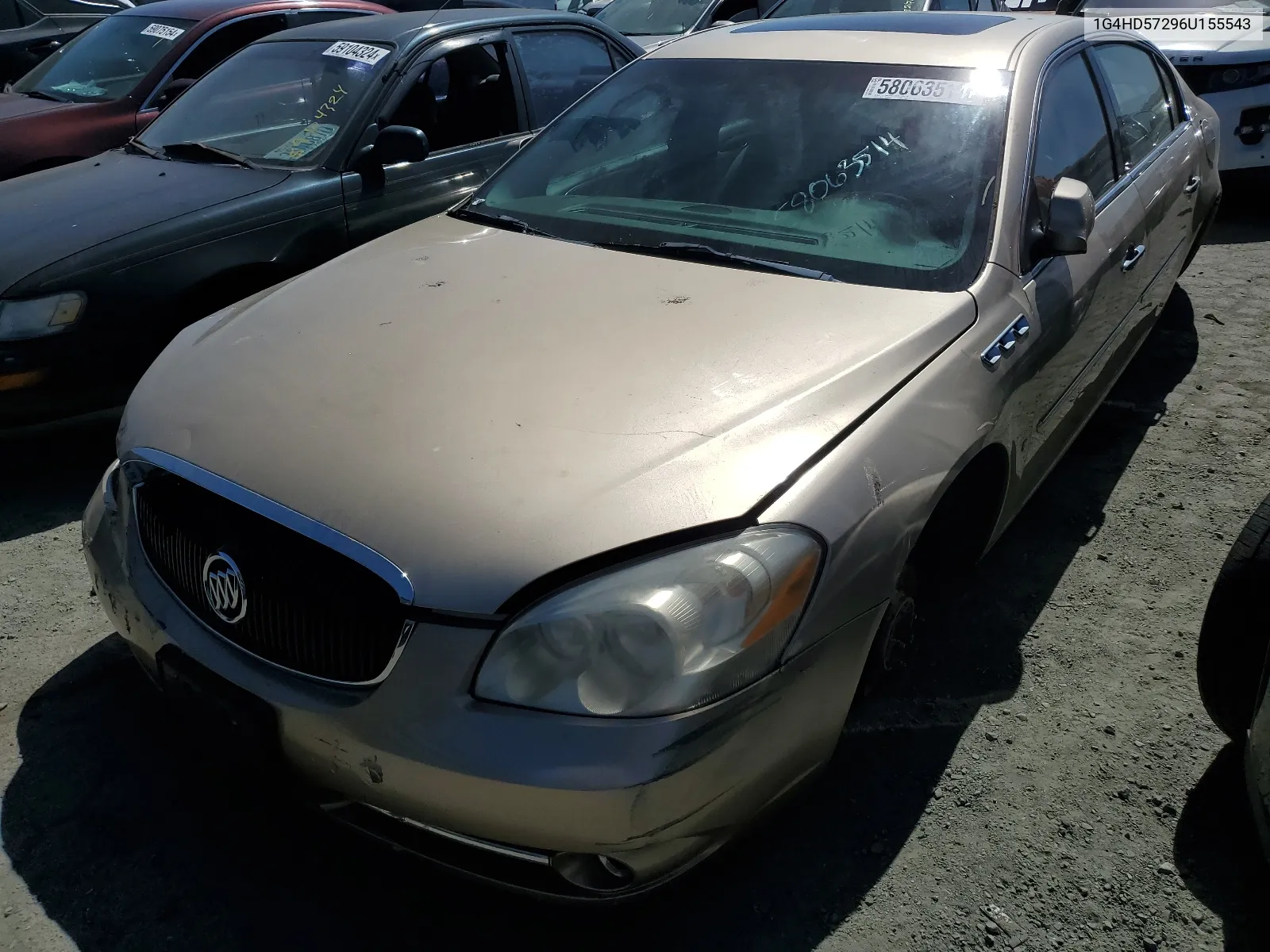 2006 Buick Lucerne Cxl VIN: 1G4HD57296U155543 Lot: 58063514