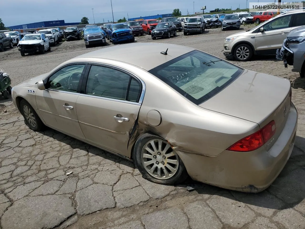 2006 Buick Lucerne Cx VIN: 1G4HP57226U141538 Lot: 61072834