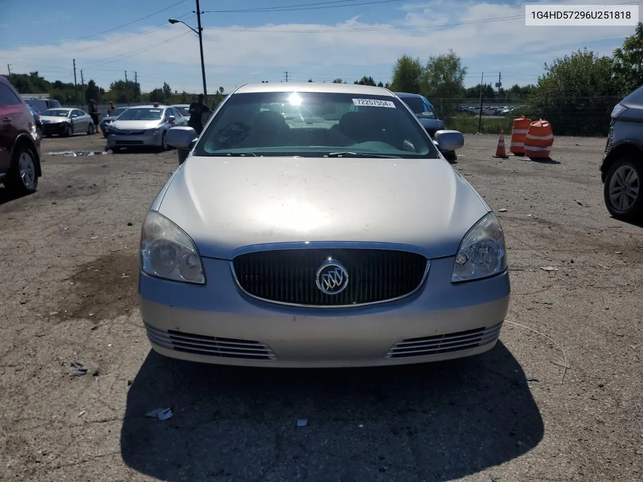 2006 Buick Lucerne Cxl VIN: 1G4HD57296U251818 Lot: 72257554