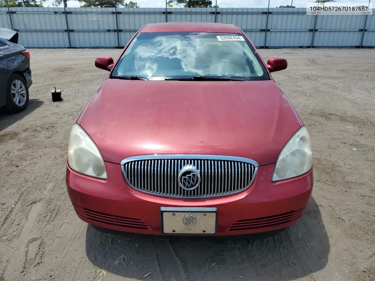 2007 Buick Lucerne Cxl VIN: 1G4HD57267U187657 Lot: 53592434