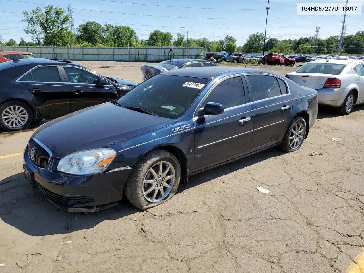 2007 Buick Lucerne Cxl VIN: 1G4HD57277U113017 Lot: 56447504