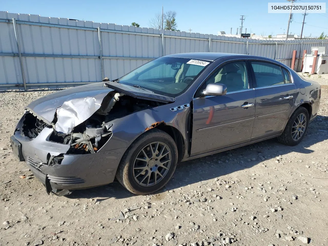 2007 Buick Lucerne Cxl VIN: 1G4HD57207U150751 Lot: 59106954