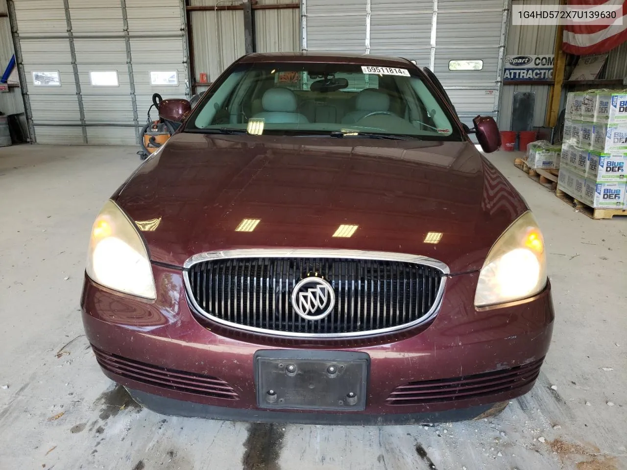 2007 Buick Lucerne Cxl VIN: 1G4HD572X7U139630 Lot: 59511814