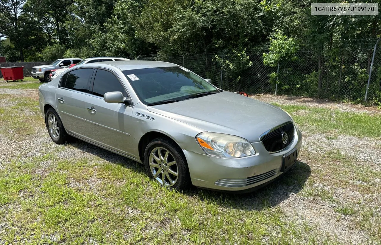 2007 Buick Lucerne Cxl VIN: 1G4HR57Y87U199170 Lot: 61711584