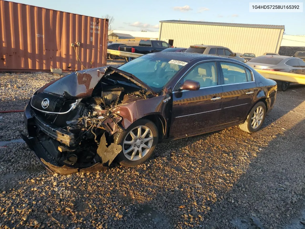 2008 Buick Lucerne Cxl VIN: 1G4HD57258U165392 Lot: 37375914