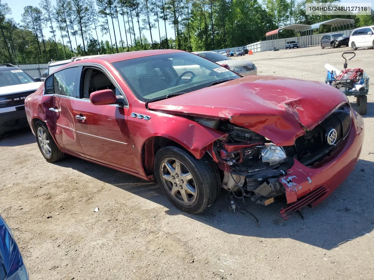 2008 Buick Lucerne Cxl VIN: 1G4HD57248U127118 Lot: 51007394