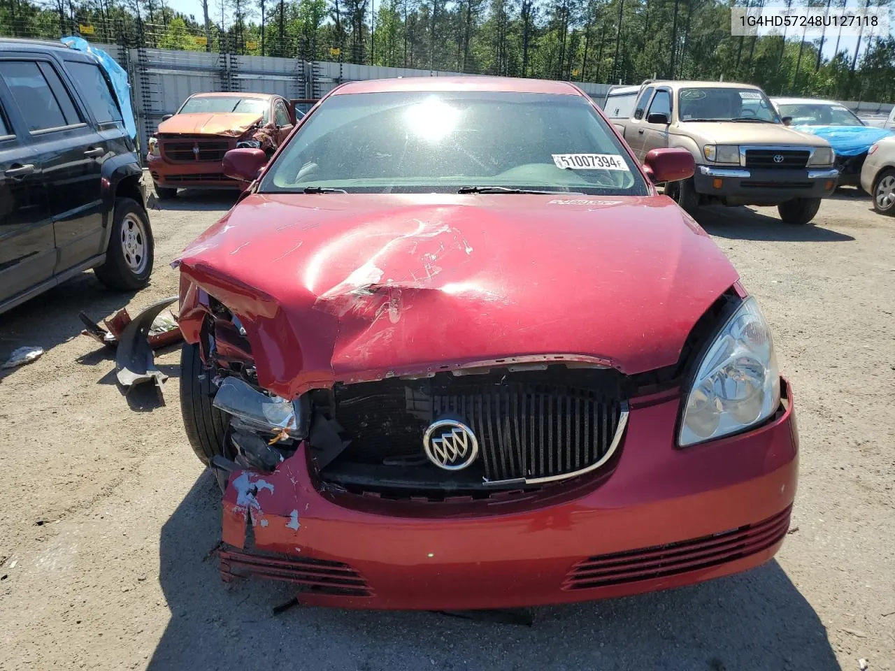 2008 Buick Lucerne Cxl VIN: 1G4HD57248U127118 Lot: 51007394