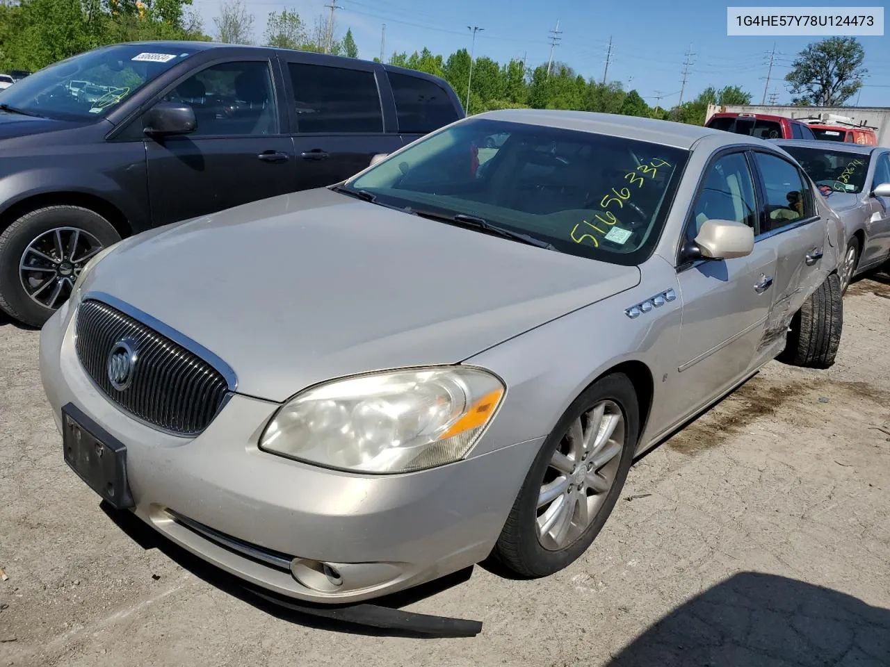 2008 Buick Lucerne Cxs VIN: 1G4HE57Y78U124473 Lot: 51656334