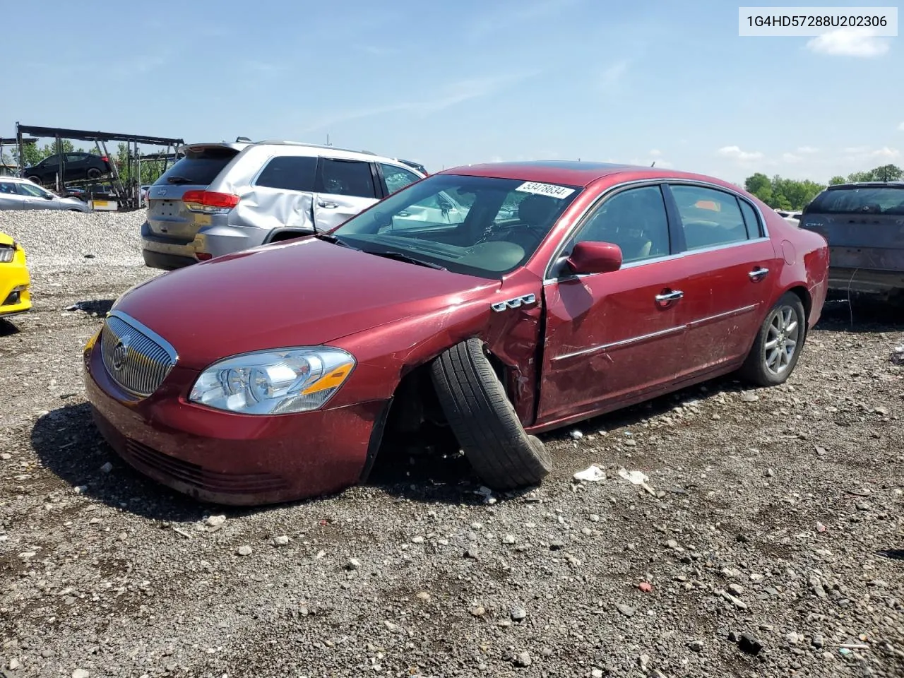 2008 Buick Lucerne Cxl VIN: 1G4HD57288U202306 Lot: 53478634