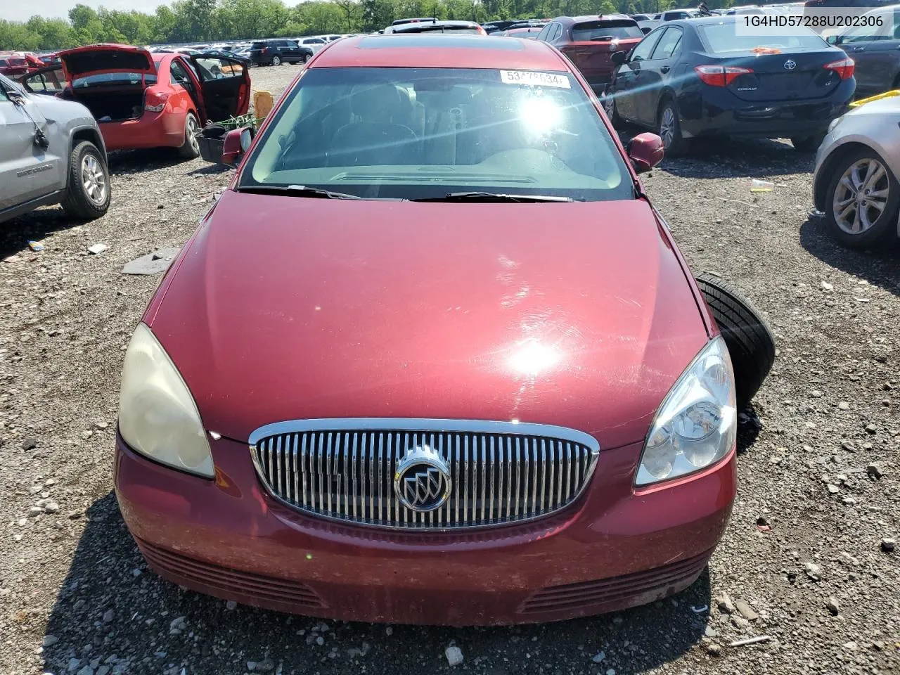 2008 Buick Lucerne Cxl VIN: 1G4HD57288U202306 Lot: 53478634