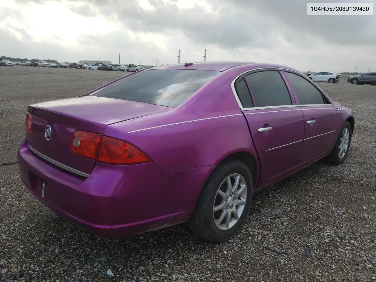 2008 Buick Lucerne Cxl VIN: 1G4HD57208U139430 Lot: 53631664