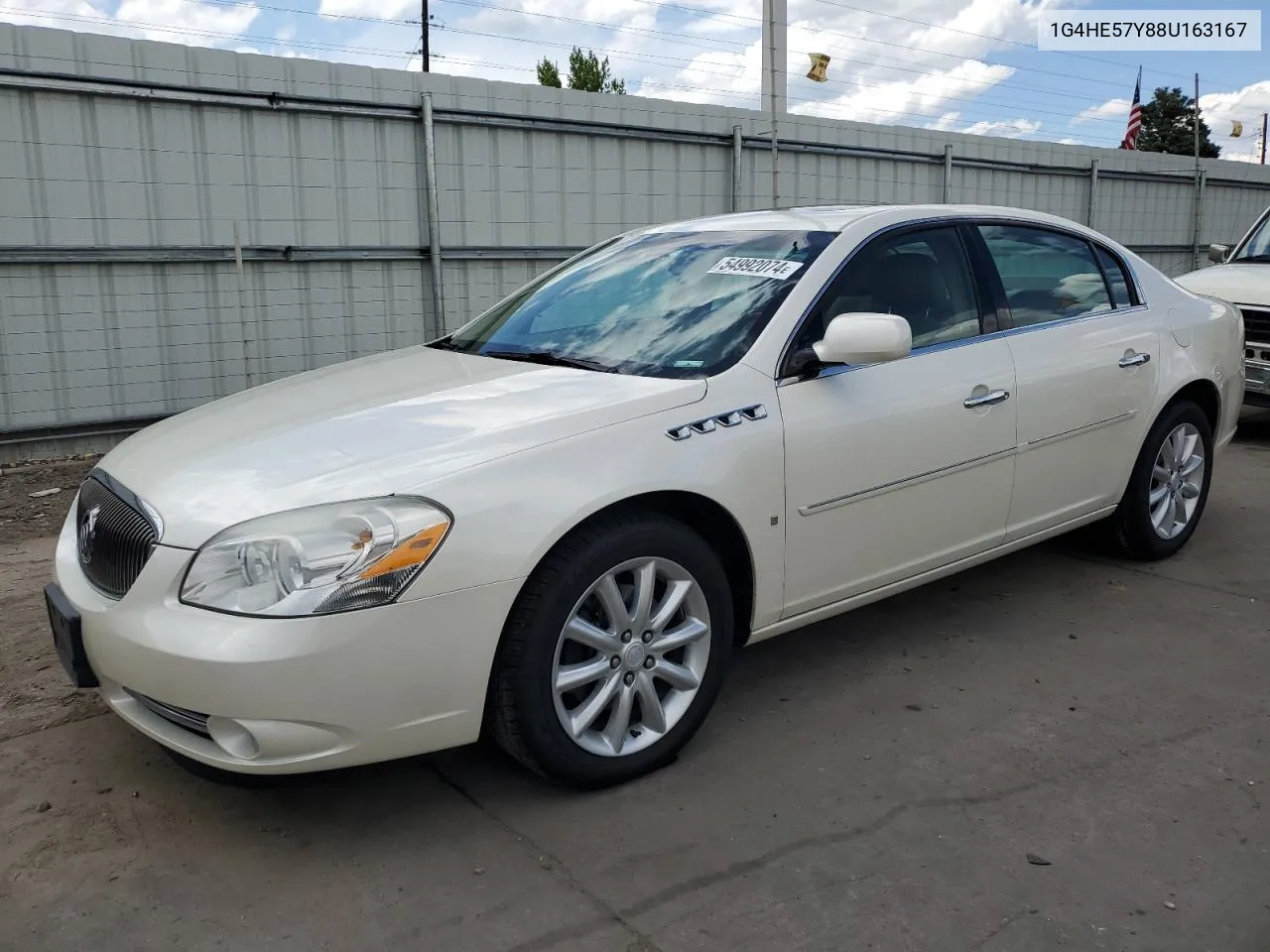 2008 Buick Lucerne Cxs VIN: 1G4HE57Y88U163167 Lot: 54992074