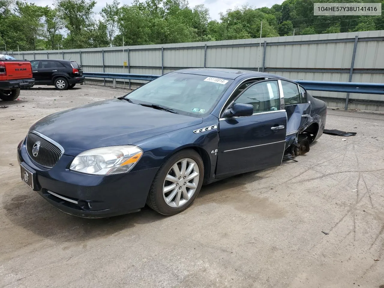 2008 Buick Lucerne Cxs VIN: 1G4HE57Y38U141416 Lot: 55118814