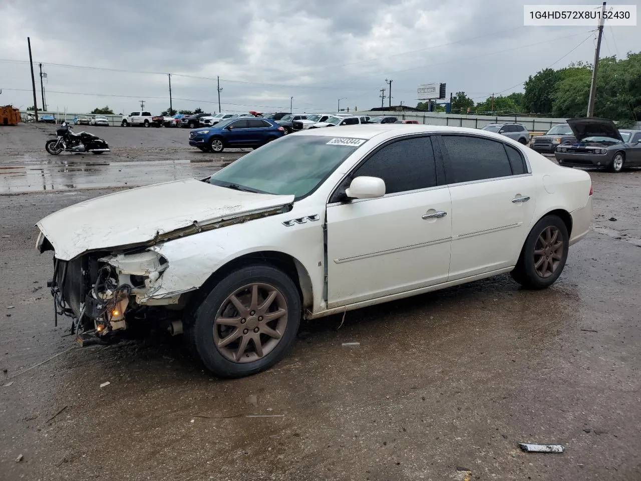 2008 Buick Lucerne Cxl VIN: 1G4HD572X8U152430 Lot: 56643344