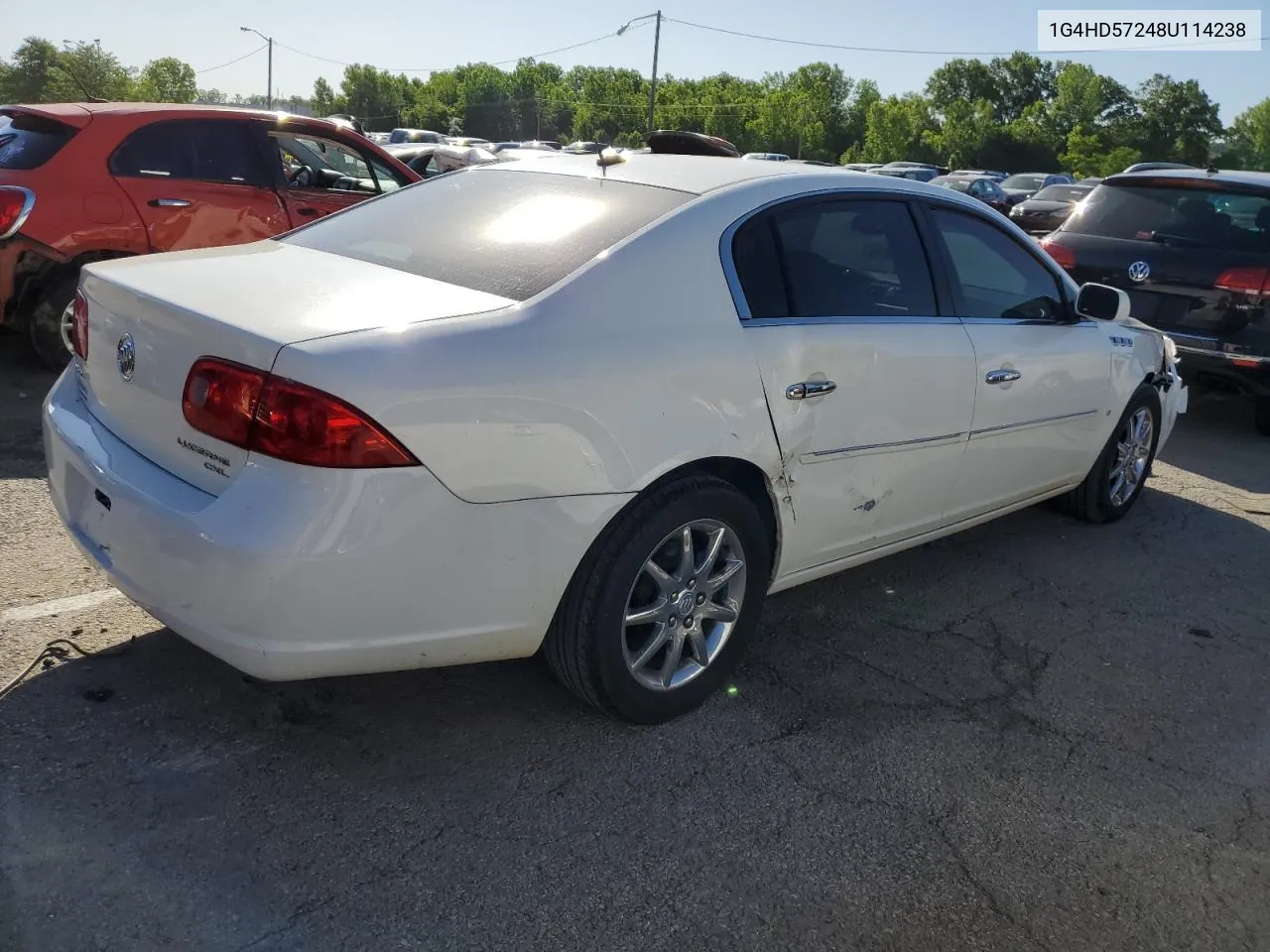 2008 Buick Lucerne Cxl VIN: 1G4HD57248U114238 Lot: 58107834