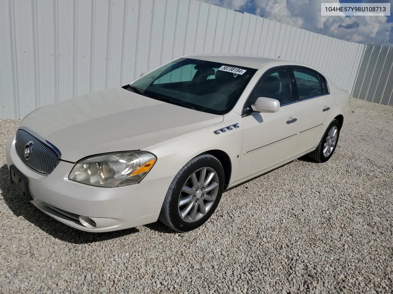 2008 Buick Lucerne Cxs VIN: 1G4HE57Y98U108713 Lot: 58738194