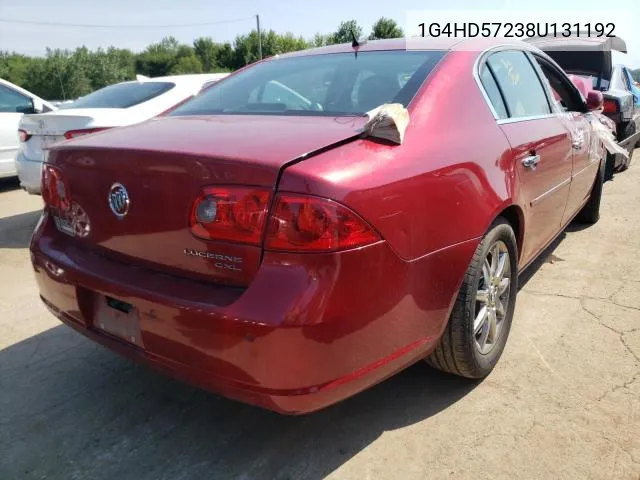 2008 Buick Lucerne Cxl VIN: 1G4HD57238U131192 Lot: 58889653