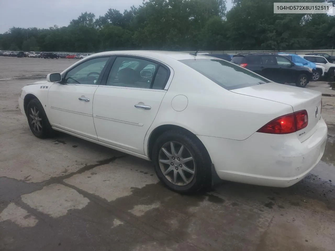 2008 Buick Lucerne Cxl VIN: 1G4HD572X8U152511 Lot: 61545204