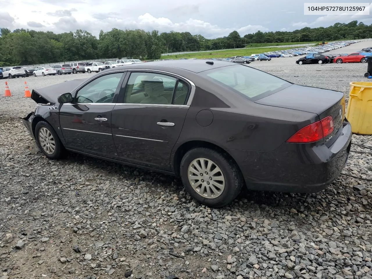 2008 Buick Lucerne Cx VIN: 1G4HP57278U125967 Lot: 66303564