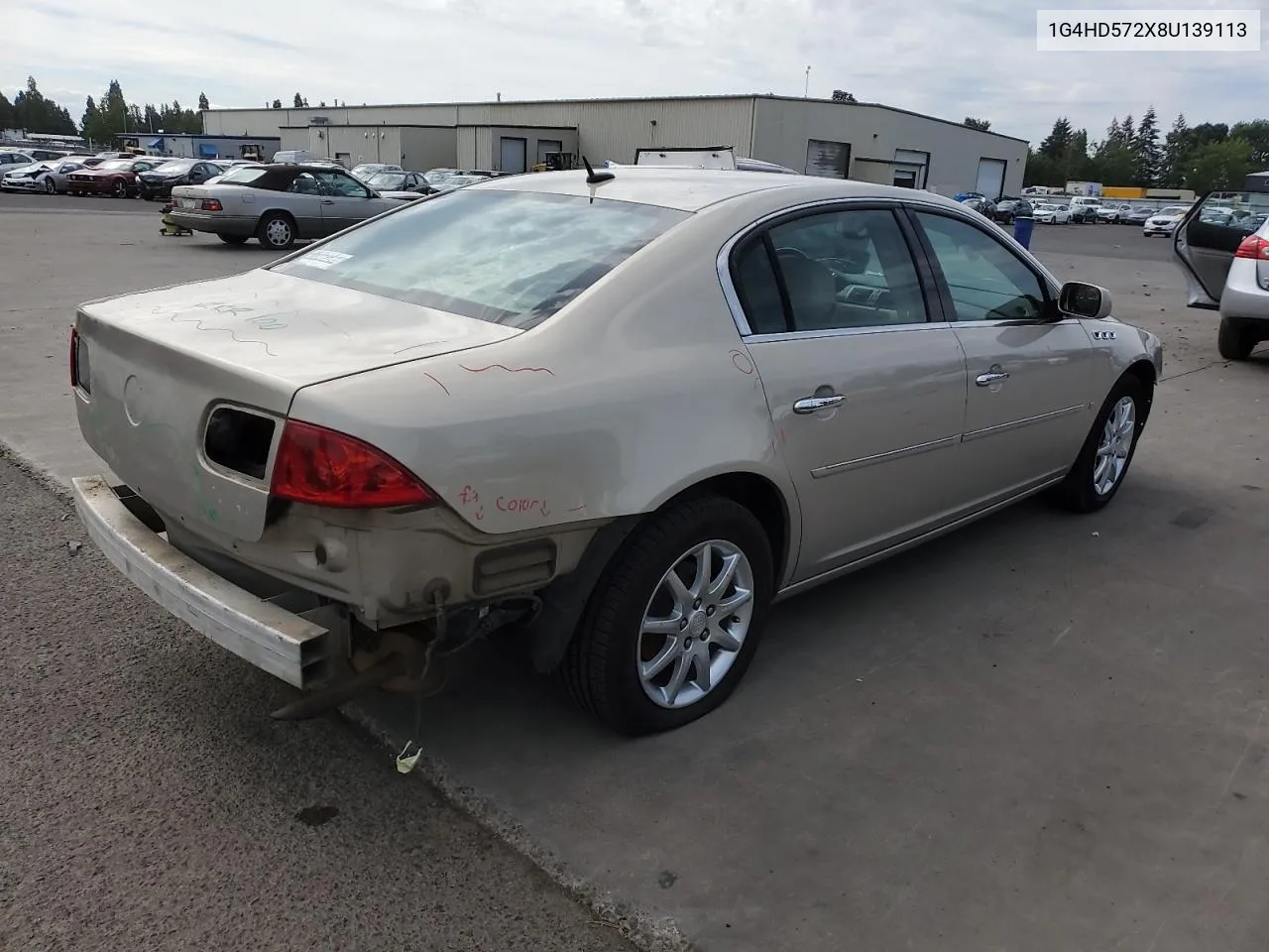 2008 Buick Lucerne Cxl VIN: 1G4HD572X8U139113 Lot: 67793854