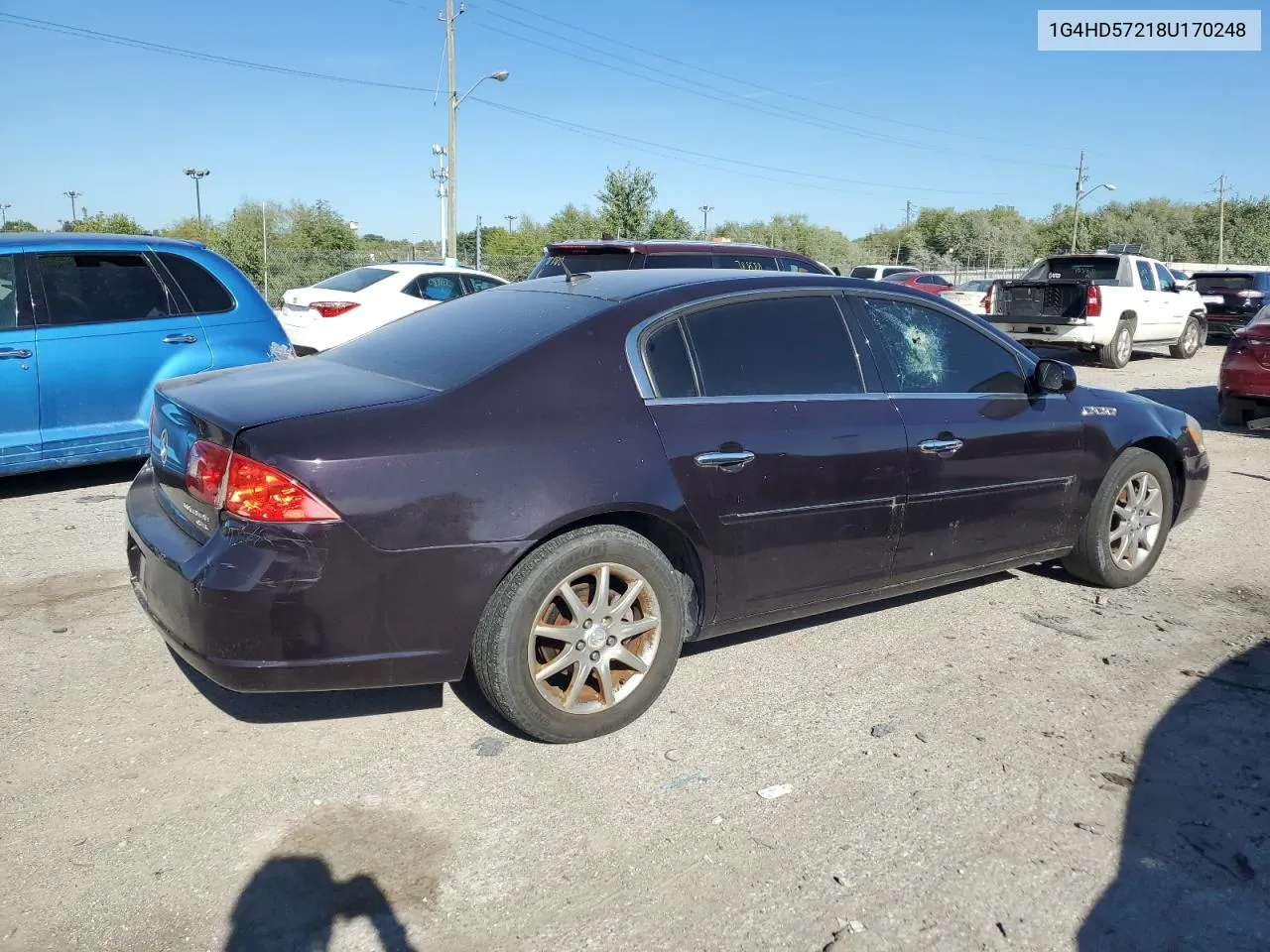 2008 Buick Lucerne Cxl VIN: 1G4HD57218U170248 Lot: 70174564