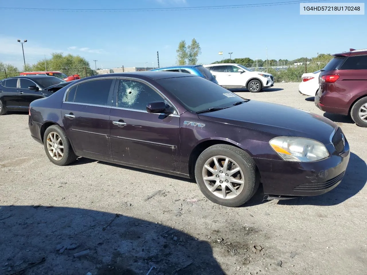 2008 Buick Lucerne Cxl VIN: 1G4HD57218U170248 Lot: 70174564