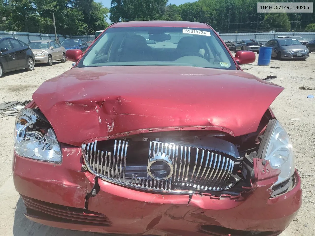 2009 Buick Lucerne Cxl VIN: 1G4HD57149U140265 Lot: 59019734