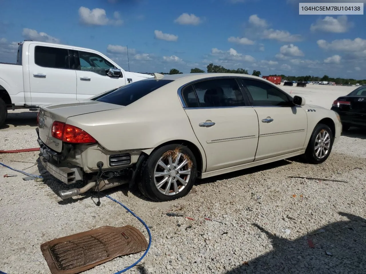 2011 Buick Lucerne Cxl VIN: 1G4HC5EM7BU104138 Lot: 53778544