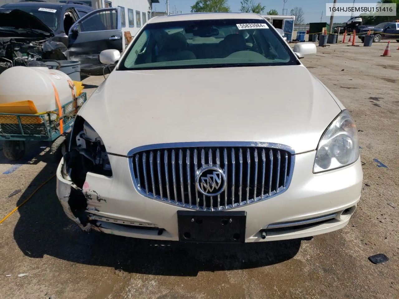 2011 Buick Lucerne Cxl VIN: 1G4HJ5EM5BU151416 Lot: 55833984