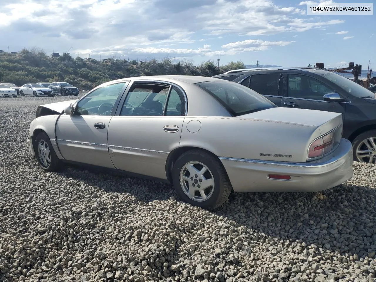 1998 Buick Park Avenue VIN: 1G4CW52K0W4601252 Lot: 56703744