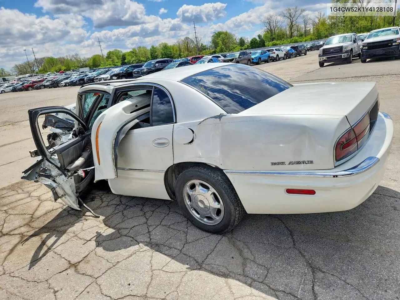 2000 Buick Park Avenue VIN: 1G4CW52K1Y4128108 Lot: 52051456