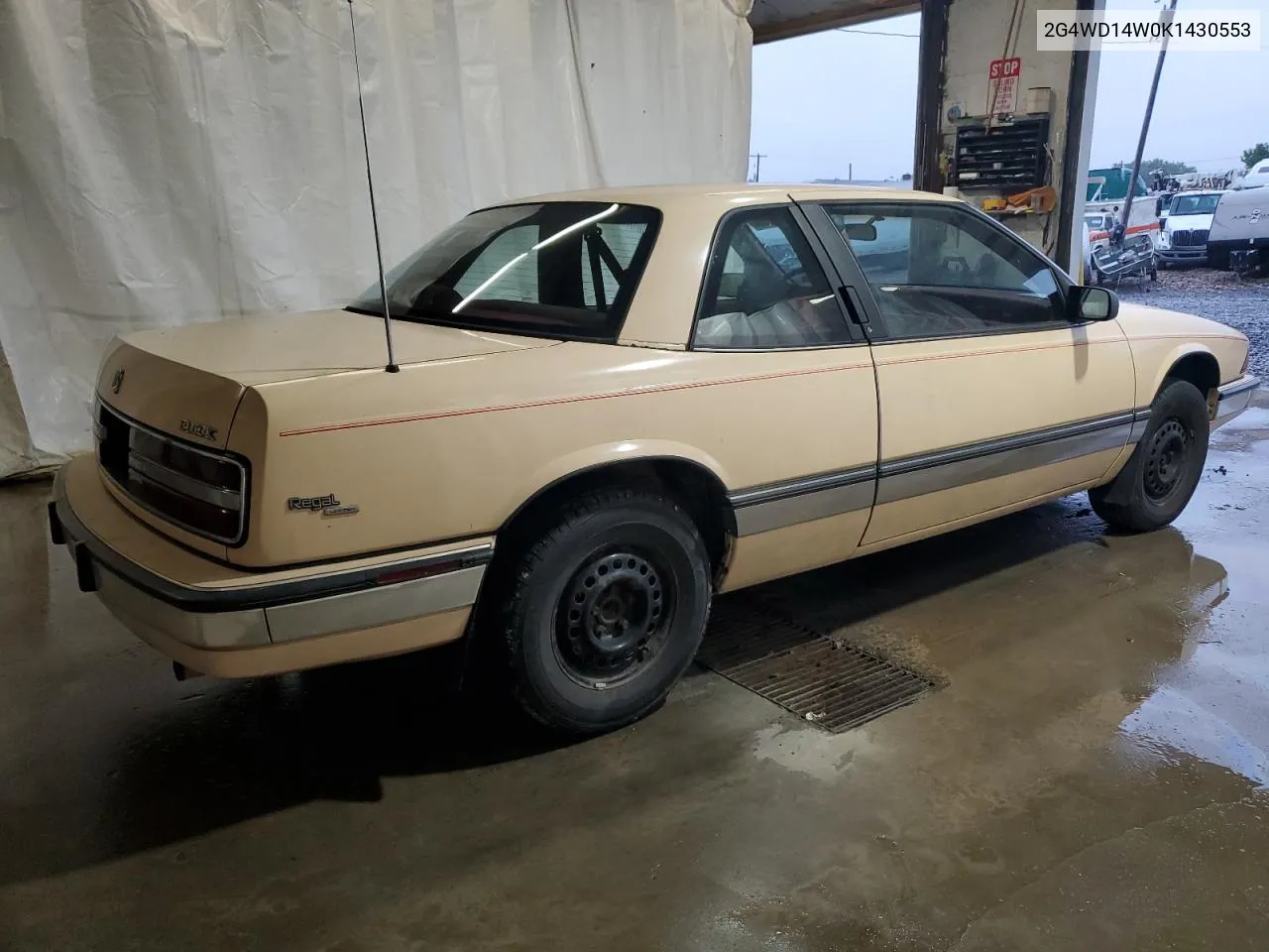 1989 Buick Regal Limited VIN: 2G4WD14W0K1430553 Lot: 72732454