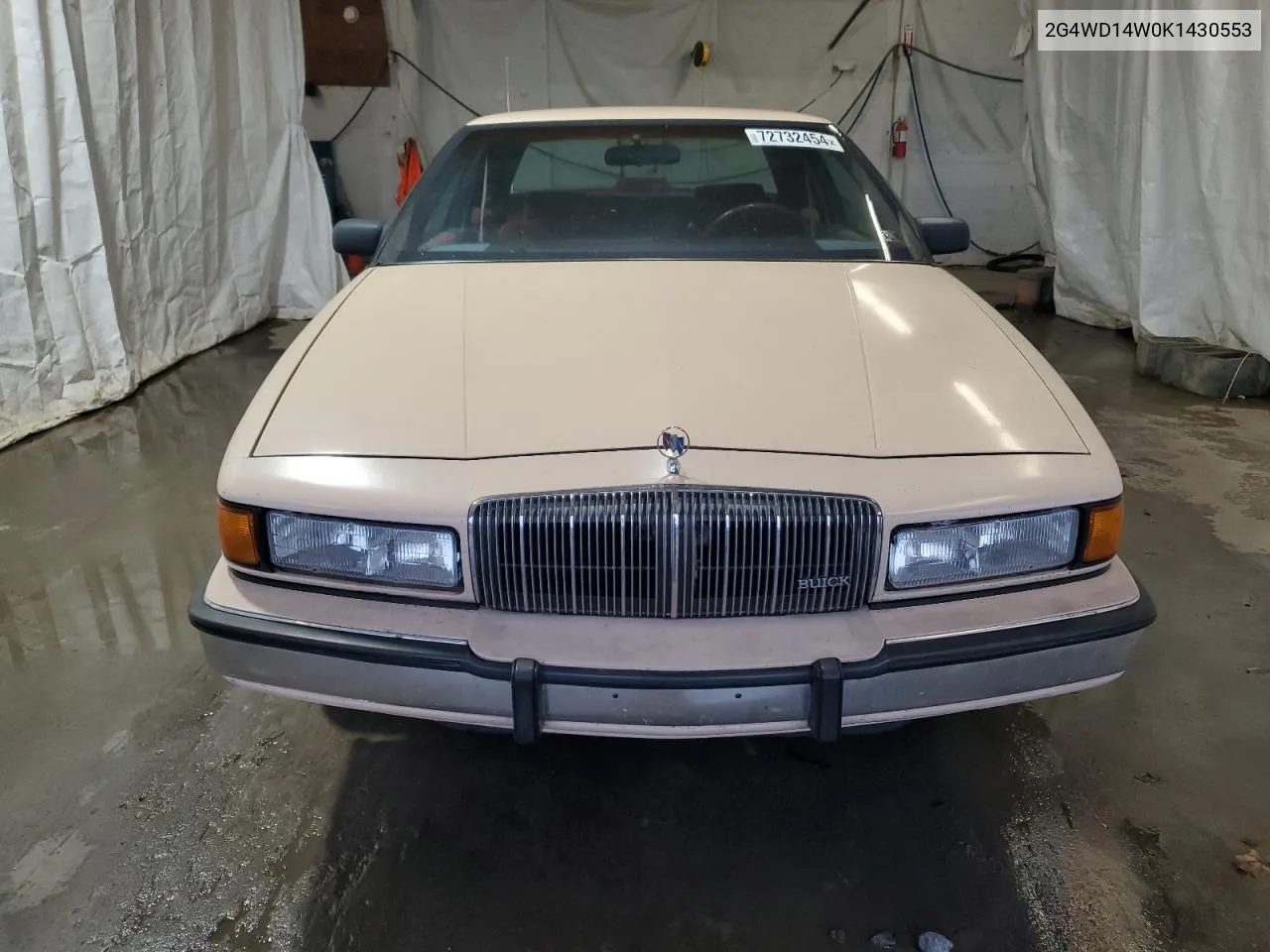 1989 Buick Regal Limited VIN: 2G4WD14W0K1430553 Lot: 72732454