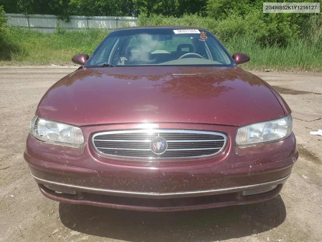 2000 Buick Regal Ls VIN: 2G4WB52K1Y1216127 Lot: 56331324