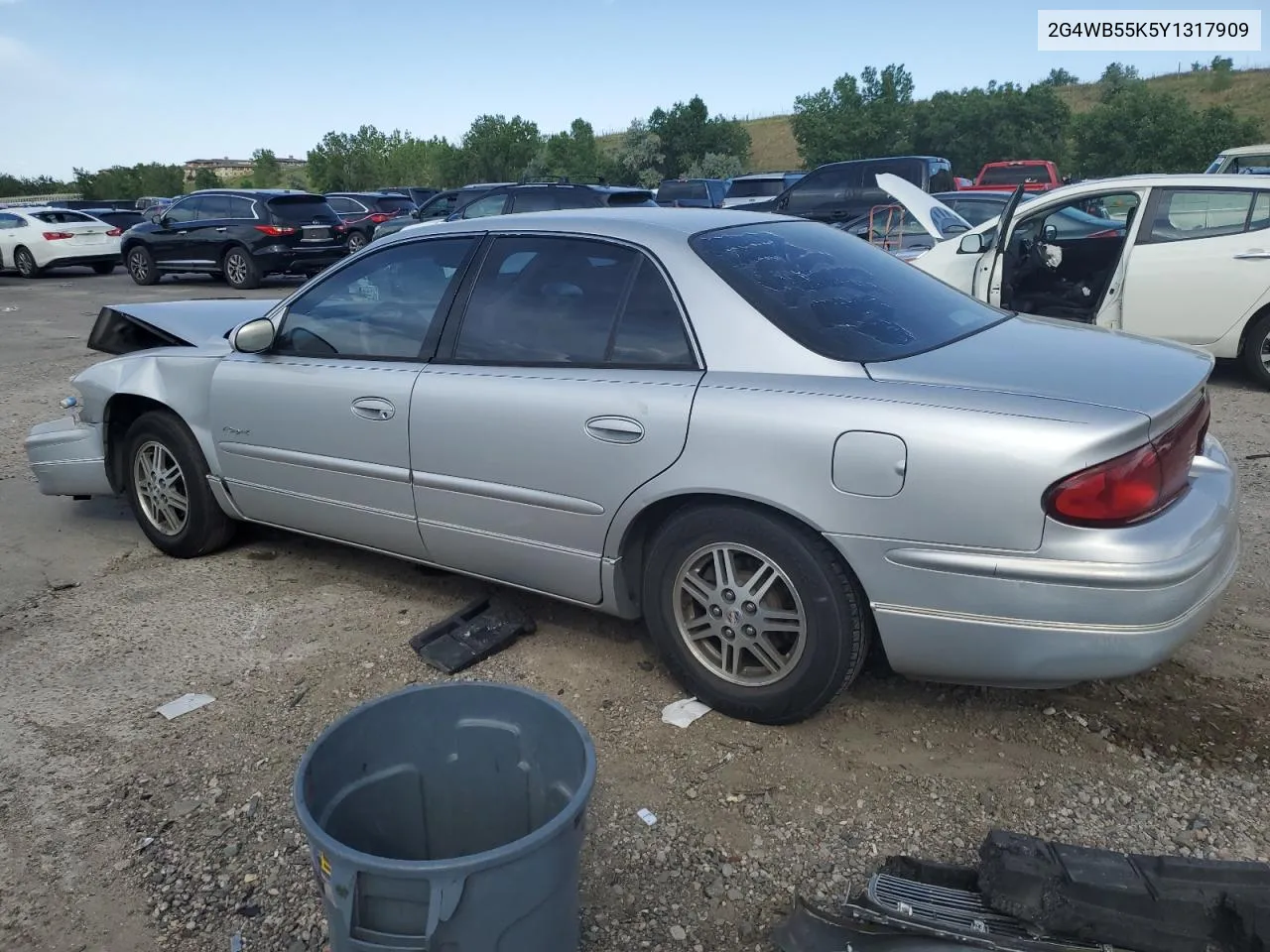 2000 Buick Regal Ls VIN: 2G4WB55K5Y1317909 Lot: 59725634