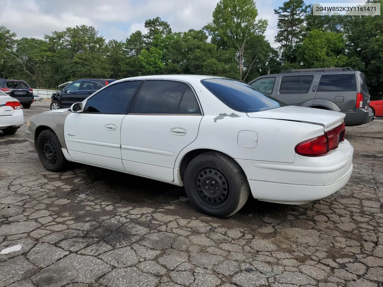 2000 Buick Regal Ls VIN: 2G4WB52K3Y1161471 Lot: 61815534