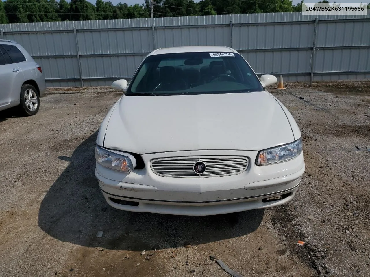 2003 Buick Regal Ls VIN: 2G4WB52K631195686 Lot: 56340364