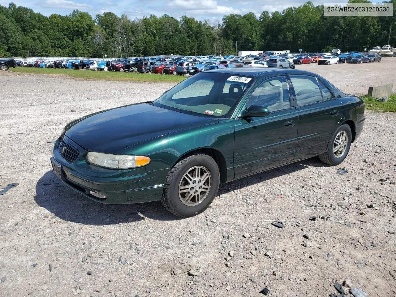 2003 Buick Regal Ls VIN: 2G4WB52K631260536 Lot: 70228544