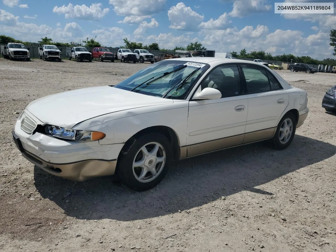 2004 Buick Regal Ls VIN: 2G4WB52K941189804 Lot: 54972594