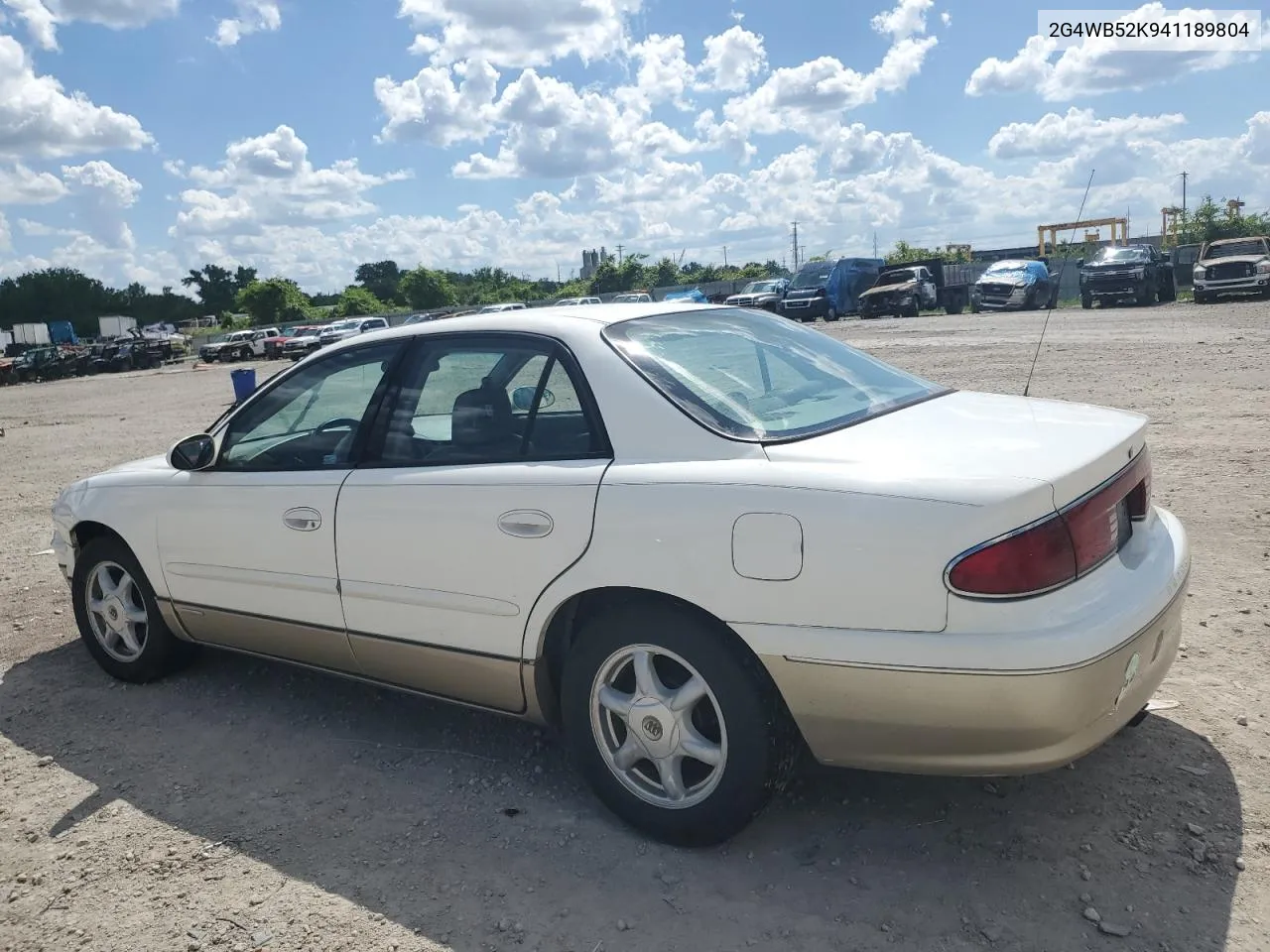 2004 Buick Regal Ls VIN: 2G4WB52K941189804 Lot: 54972594