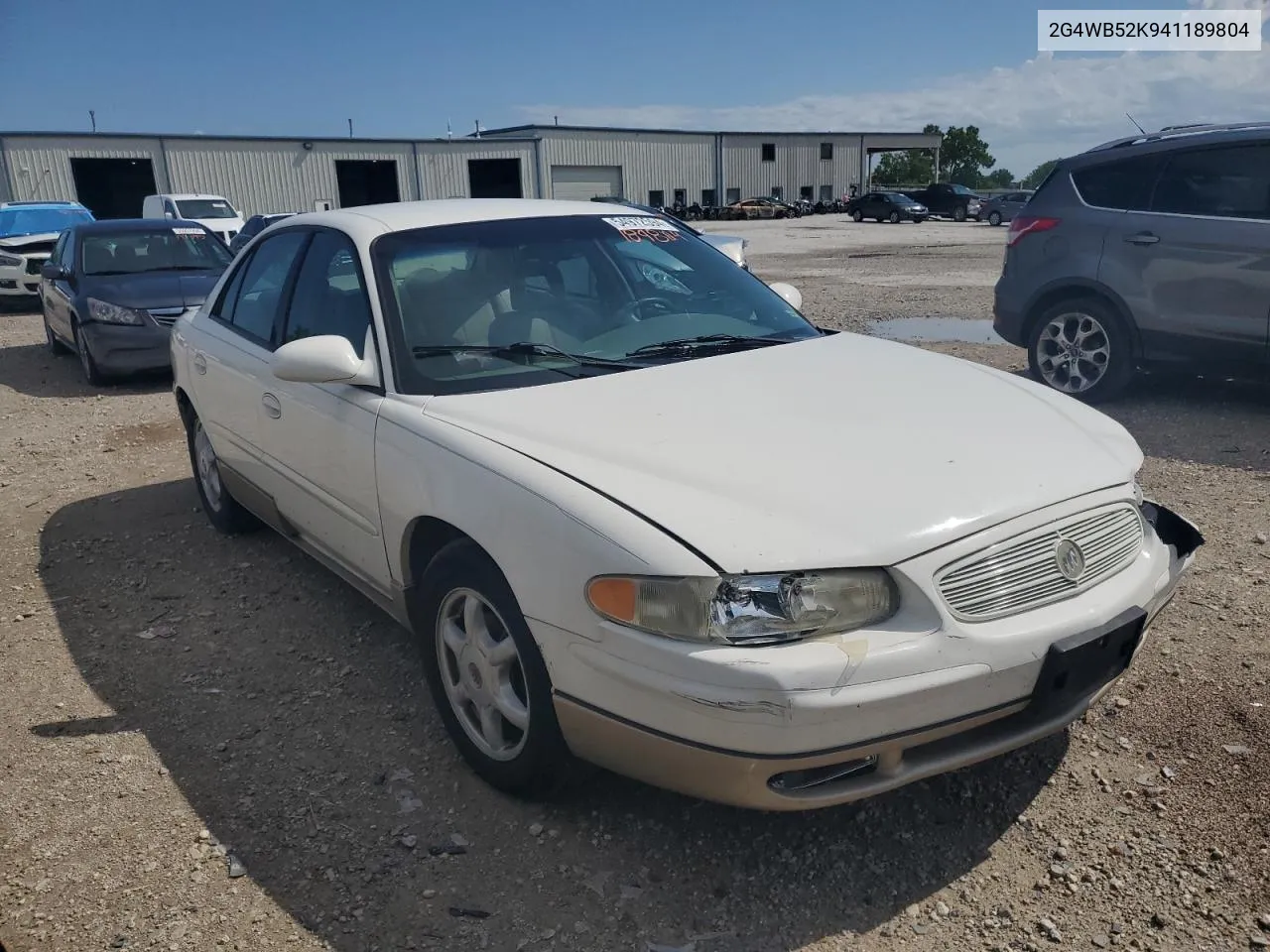 2004 Buick Regal Ls VIN: 2G4WB52K941189804 Lot: 54972594