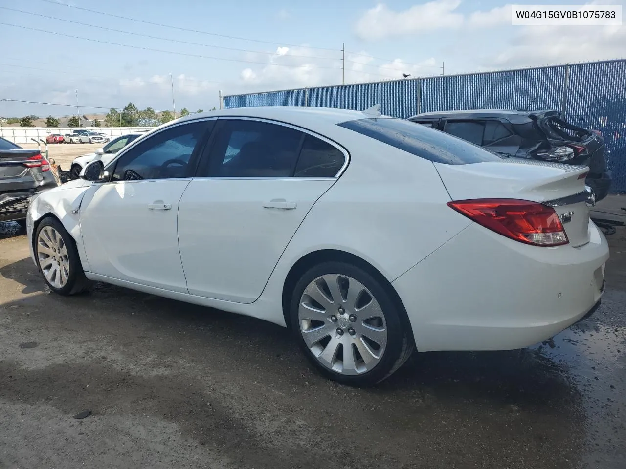 2011 Buick Regal Cxl VIN: W04G15GV0B1075783 Lot: 54401504