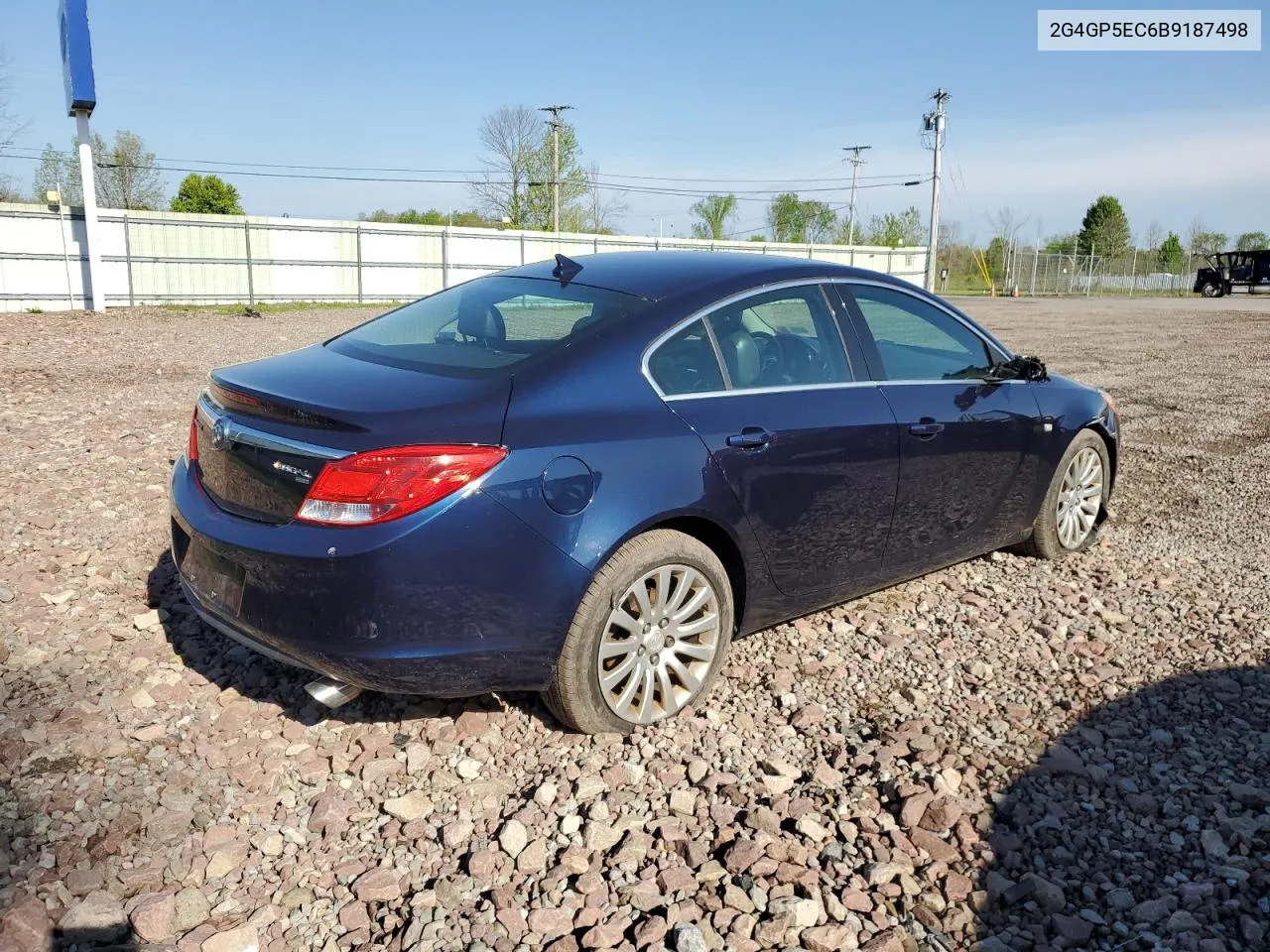 2011 Buick Regal Cxl VIN: 2G4GP5EC6B9187498 Lot: 54753234