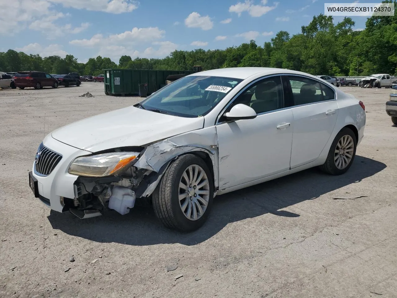 2011 Buick Regal Cxl VIN: W04GR5ECXB1124370 Lot: 55866254